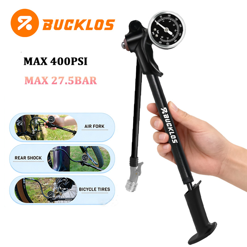 Shock Pump Suspension - BUCKLOS High-Pressure 400Psi Bicycle Air Pump