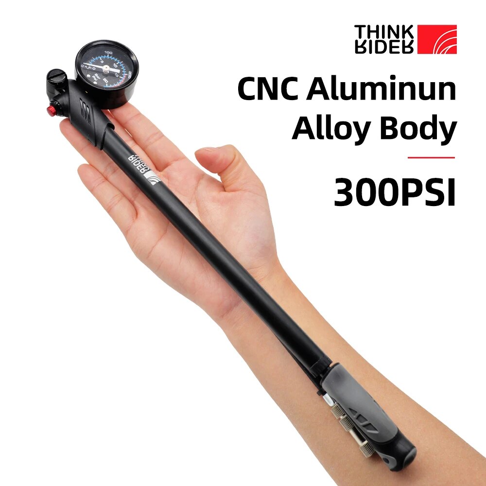 Shock Pump Suspension - ThinkRider Portable High-pressure 300psi Bike Air