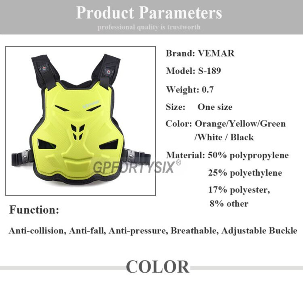 VEMAR Adult Motorcycle Armor S - огляд і ціна Mountain Biking Chest Protector
