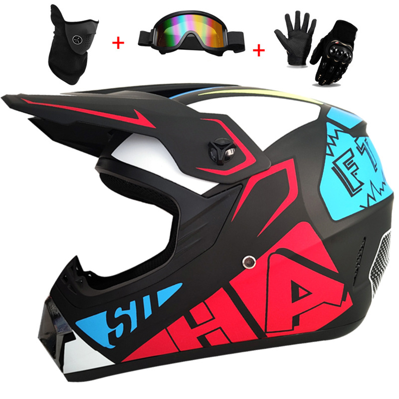 3Pcs Kids Off-Road Full Helmet - огляд і ціна Mountain Biking Helmet Kids