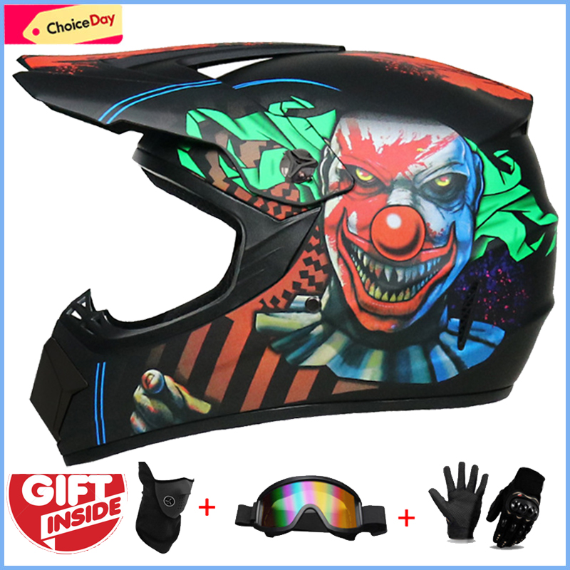 3Pcs Kids Off-Road Full Helmet - огляд і ціна Mountain Biking Helmet Kids