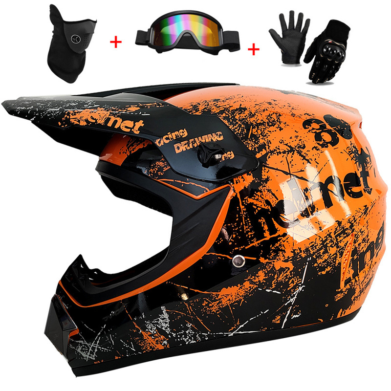 3Pcs Kids Off-Road Full Helmet - огляд і ціна Mountain Biking Helmet Kids
