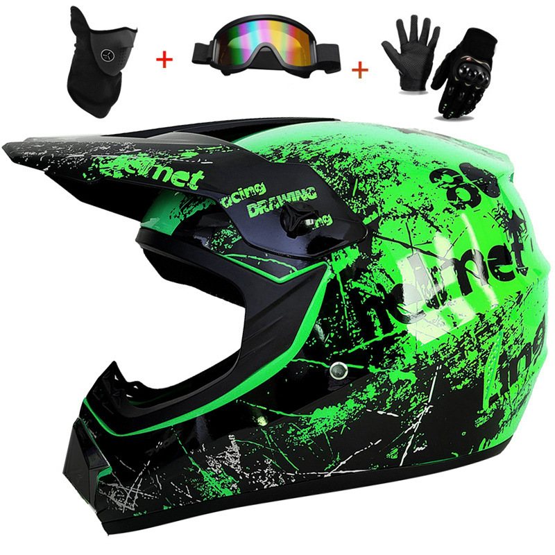 3Pcs Kids Off-Road Full Helmet - огляд і ціна Mountain Biking Helmet Kids