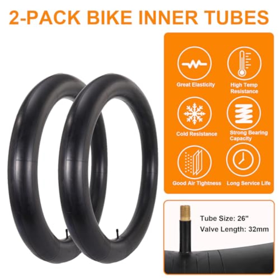 2-Pack 26x4.0 Fat Bike Tire, 2 - огляд і ціна Mountain Biking Tube