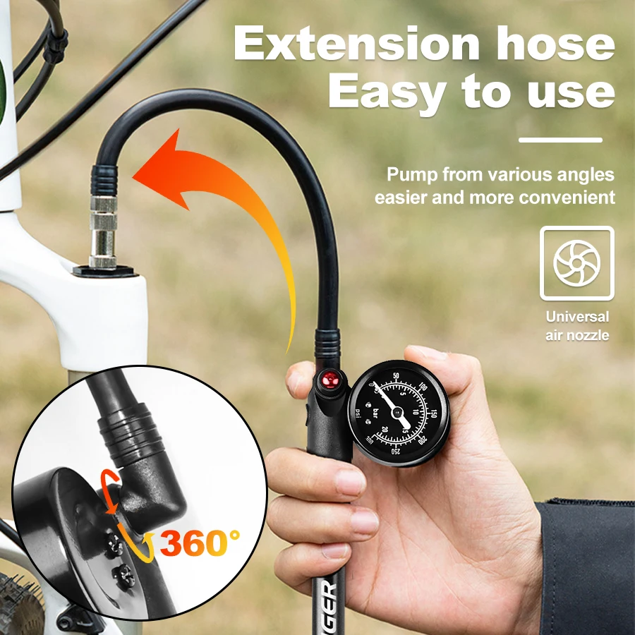 X-TIGER 300psi Bicycle Air Pum - огляд і ціна Shock Pump Suspension